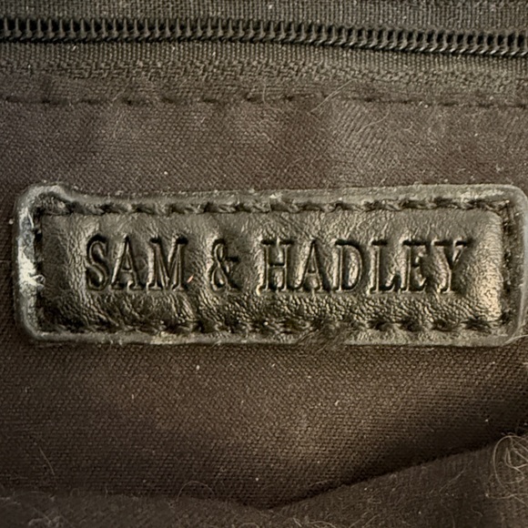 Black Studded Crossbody Sling Bag with Woven Strap - Picture 2 of 9